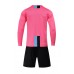 2001 Customize Team Pink Long Sleeve Soccer Jersey Kit(Shirt+Short)