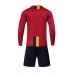 2001 Customize Team Red Long Sleeve Soccer Jersey Kit(Shirt+Short)