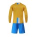 2001 Customize Team Yellow Long Sleeve Soccer Jersey Kit(Shirt+Short)