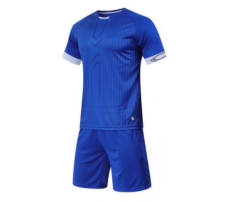 2003 Customize Team Blue Soccer Jersey Kit(Shirt+Short)