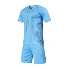 2003 Customize Team Sky Blue Soccer Jersey Kit(Shirt+Short)