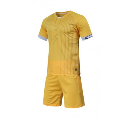 2003 Customize Team Yellow Soccer Jersey Kit(Shirt+Short)