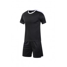 2004 Customize Team Black Soccer Jersey Kit(Shirt+Short)