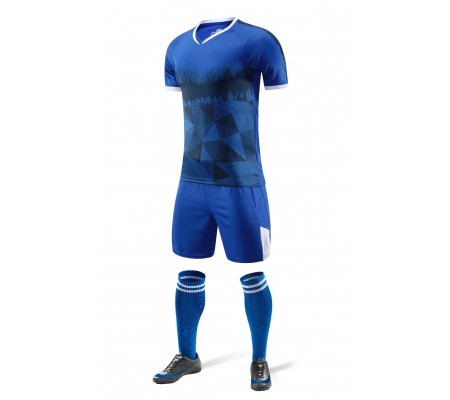 2801 Customize Team Blue Soccer Jersey Kit(Shirt+Short)