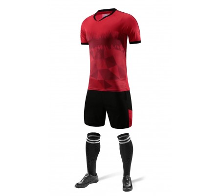 2801 Customize Team Red Soccer Jersey Kit(Shirt+Short)