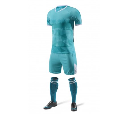 2801 Customize Team Sky Blue Soccer Jersey Kit(Shirt+Short)