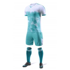 2801 Customize Team White Soccer Jersey Kit(Shirt+Short)