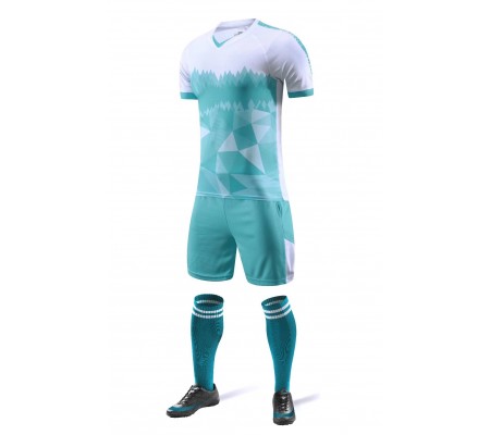 2801 Customize Team White Soccer Jersey Kit(Shirt+Short)