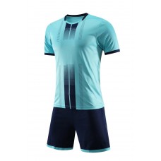 2802 Customize Team Blue Soccer Jersey Kit(Shirt+Short)