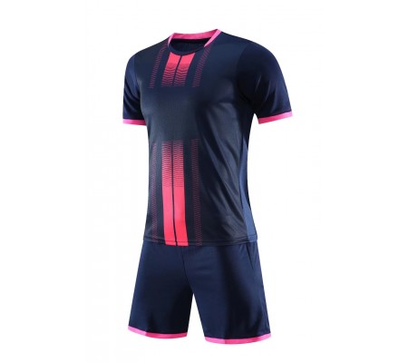 2802 Customize Team Dark Blue Soccer Jersey Kit(Shirt+Short)