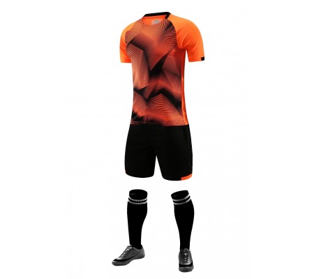 2803 Customize Team Orange Soccer Jersey Kit(Shirt+Short)