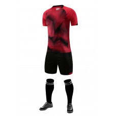 2803 Customize Team Red Soccer Jersey Kit(Shirt+Short)