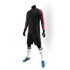 2823 Customize Team Black Long Sleeve Soccer Jersey Kit(Shirt+Short)