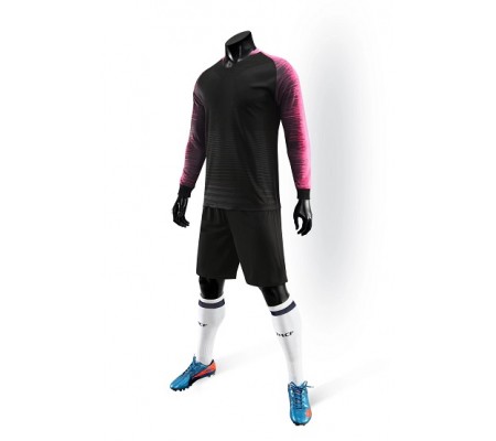 2823 Customize Team Black Long Sleeve Soccer Jersey Kit(Shirt+Short)