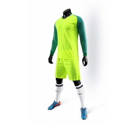 2823 Customize Team Green Long Sleeve Soccer Jersey Kit(Shirt+Short)