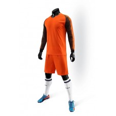 2823 Customize Team Orange Long Sleeve Soccer Jersey Kit(Shirt+Short)