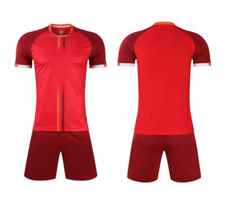 1604 Customize Team Red Children's Soccer Jersey Kit(Shirt+Short)