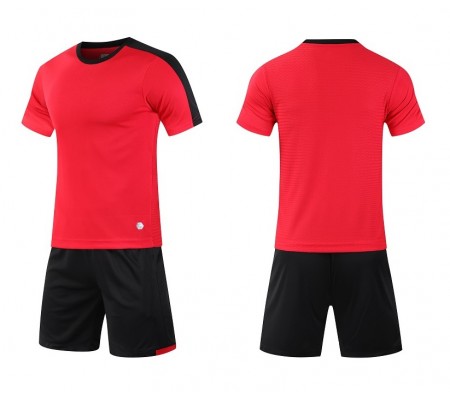 1611 Customize Team Red Children's Soccer Jersey Kit(Shirt+Short)