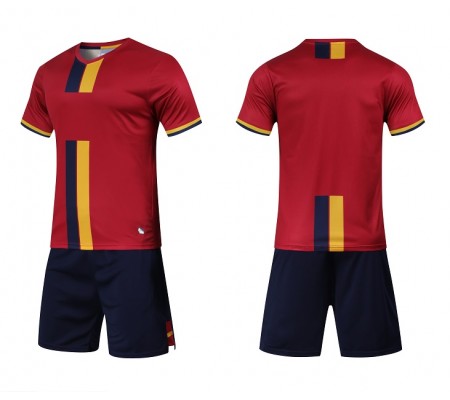 1703 Customize Team Red Children's Soccer Jersey Kit(Shirt+Short)