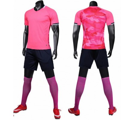 1708 Customize Team Pink Children's Soccer Jersey Kit(Shirt+Short)