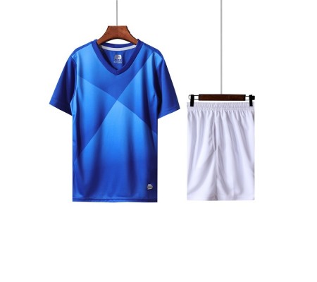 1902 Customize Team Blue Children's Soccer Jersey Kit(Shirt+Short)