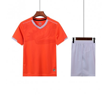 2002 Customize Team Orange Children's Soccer Jersey Kit(Shirt+Short)