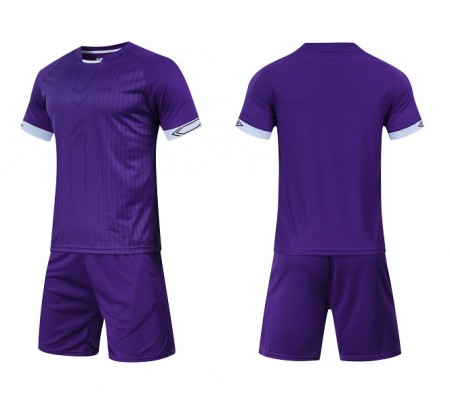 2003 Customize Team Purple Children's Soccer Jersey Kit(Shirt+Short)