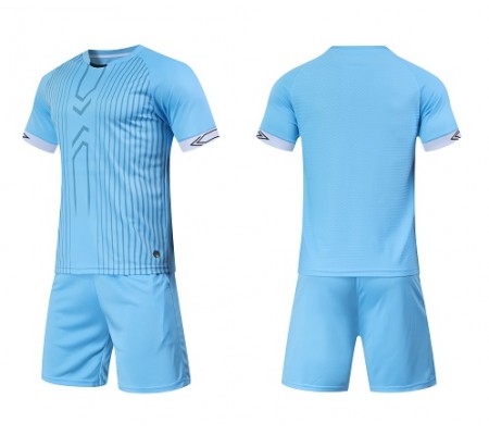 2003 Customize Team Sky Blue Children's Soccer Jersey Kit(Shirt+Short)