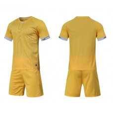 2003 Customize Team Yellow Children's Soccer Jersey Kit(Shirt+Short)