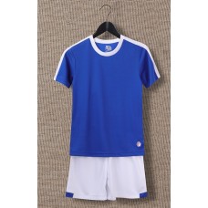 2004 Customize Team Blue Children's Soccer Jersey Kit(Shirt+Short)