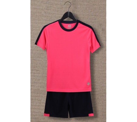 2004 Customize Team Pink Children's Soccer Jersey Kit(Shirt+Short)