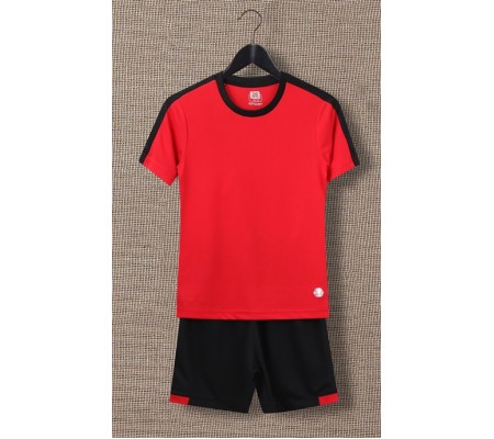 2004 Customize Team Red Children's Soccer Jersey Kit(Shirt+Short)