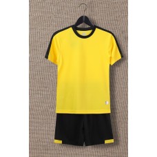 2004 Customize Team Yellow Children's Soccer Jersey Kit(Shirt+Short)