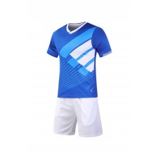 2005 Customize Team Blue Children's Soccer Jersey Kit(Shirt+Short)