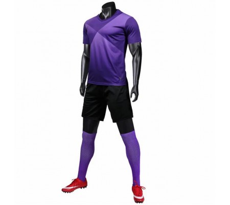 2802 Customize Team Purple Children's Soccer Jersey Kit(Shirt+Short)