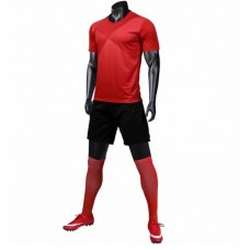 2802 Customize Team Red Children's Soccer Jersey Kit(Shirt+Short)