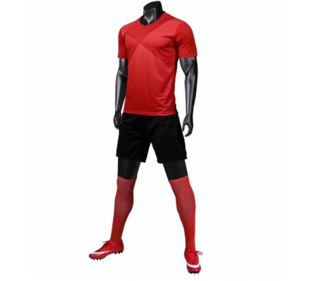 2802 Customize Team Red Children's Soccer Jersey Kit(Shirt+Short)