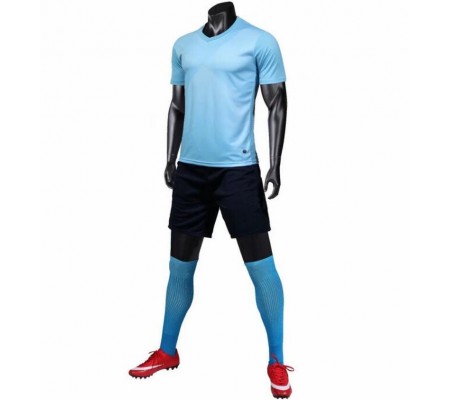 2802 Customize Team Sky Blue Children's Soccer Jersey Kit(Shirt+Short)