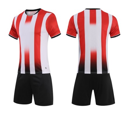 2806 Customize Team Red Children's Soccer Jersey Kit(Shirt+Short)