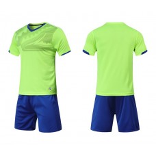 2809 Customize Team Green Children's Soccer Jersey Kit(Shirt+Short)