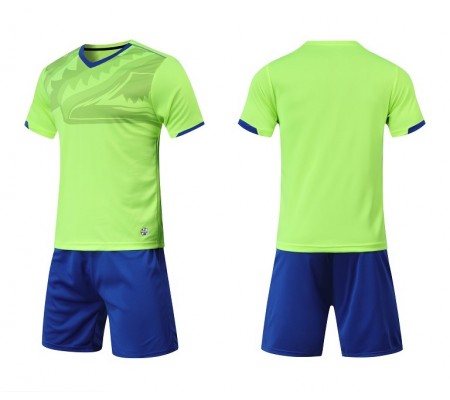 2809 Customize Team Green Children's Soccer Jersey Kit(Shirt+Short)