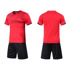 2809 Customize Team Red Children's Soccer Jersey Kit(Shirt+Short)