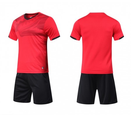 2809 Customize Team Red Children's Soccer Jersey Kit(Shirt+Short)