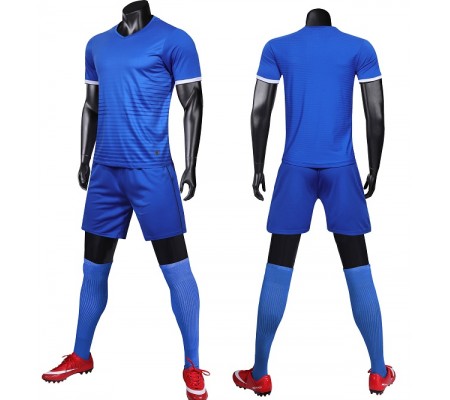 2890 Customize Team Blue Children's Soccer Jersey Kit(Shirt+Short)