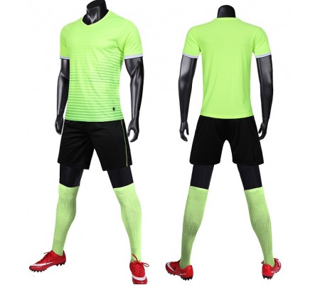 2890 Customize Team Green Children's Soccer Jersey Kit(Shirt+Short)